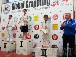 A Gi Grappling Gyermek2 Fiú 55 kg. kategória dobogója