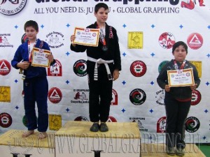 A Gi Grappling Gyermek2 Fiú 50 kg. kategória dobogója