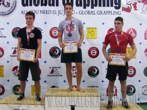 A NoGi Grappling Junior Fiú 63 kg. kategória dobogója