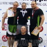 A NoGi Grappling Felnőtt Férfi 105+ kg. kategória dobogója