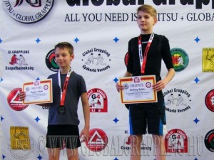 A NoGi Grappling Ifjúsági 1 Fiú 41 kg dobogója