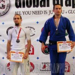 A Combat Grappling Felnőtt Férfi 65 kg dobogója
