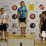 A NoGi Grappling Gyermek 1 Fiú 32 kg. kategória dobogója