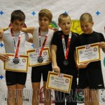 A NoGi Grappling Gyermek 2 Fiú 36 kg. kategória dobogója
