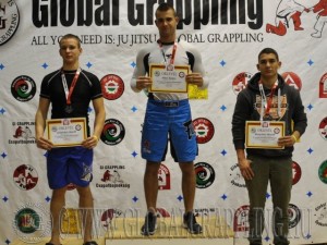 A NoGi Grappling Junior Fiú 75 kg. kategória dobogója