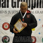 A NoGi Grappling Kezdő Felnőtt Férfi 105+ kg. kategória dobogója