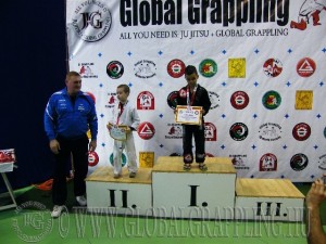 A Gi Grappling Manó Fiú 21 kg. kategória dobogója