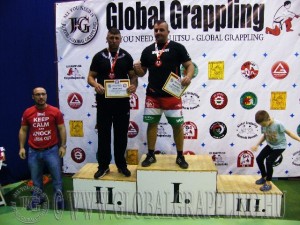 A NoGi Grappling Master Férfi 105+ kg. kategória dobogója