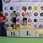 A NoGi Grappling Manó Leány 24 kg. kategória dobogója