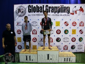 A NoGi Grappling Junior Fiú 65 kg. kategória dobogója