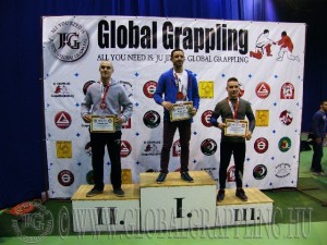 A NoGi Grappling Felnőtt Férfi 70 kg. kategória dobogója