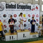 A Gi Grappling Gyermek 1 Fiú 40 kg kategória dobogója