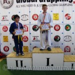 A Gi Grappling Gyermek 2 Fiú 44 kg kategória dobogója