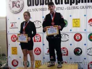 A NoGi Grappling Ifjúsági 1 Fiú 60 kg kategória dobogója