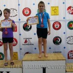 A NoGi Grappling Gyermek 2 Leány 36 kg kategória dobogója