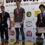 A NoGi Grappling Kezdő Felnőtt Férfi 65 kg dobogója