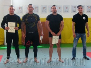 A NoGi Férfi Felnőtt kategória résztvevői Lakatos Sándorral