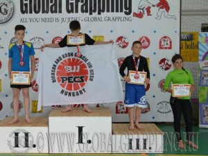 A NoGi Ifjúsági1 Fiú 50 kg. kategória dobogója