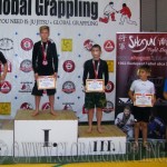 A NoGi Grappling Gyermek 2 Fiú 44 kg kategória dobogója