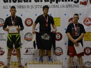 A NoGi Grappling Ifjúsági 2 Fiú 85+ kg kategória dobogója