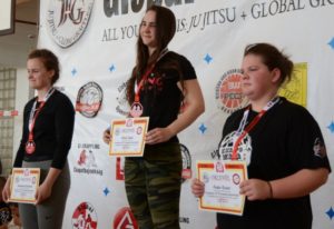 Kadet leányok dobogója