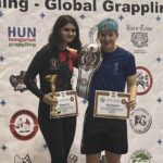 A Nogi Grappling Junior Női 71 kg. kategória dobogója